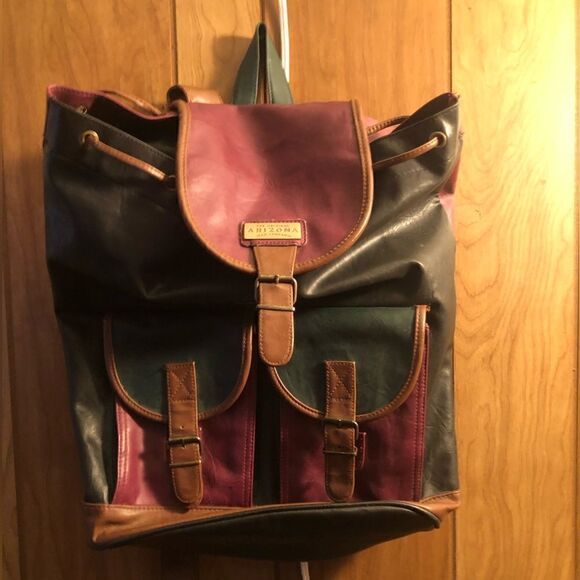 The Original Arizona Jean Co vinyl backpack. Vintage 90’s - Picture 1 of 8